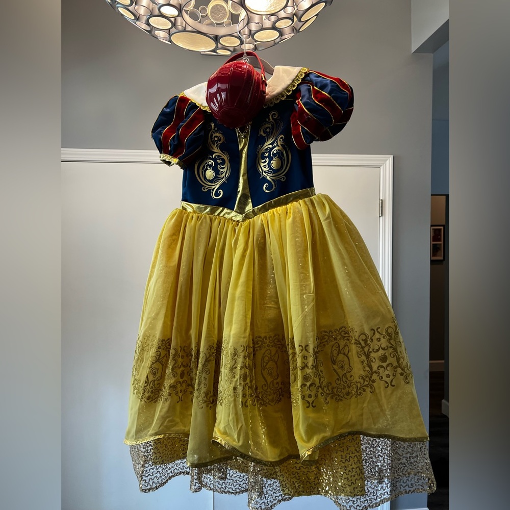 Disney brand Snow White gown. Never worn. Janine and Jackie apple purse